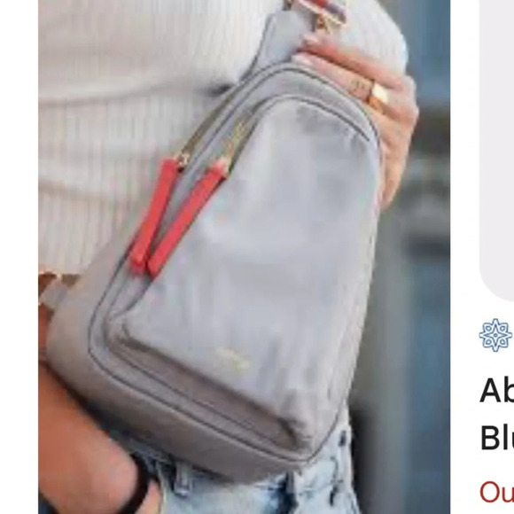 Mersi Abi Nylon Sling Bag - Gray - Picture 4 of 10